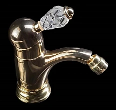 Смеситель для биде Boheme Crystal золото