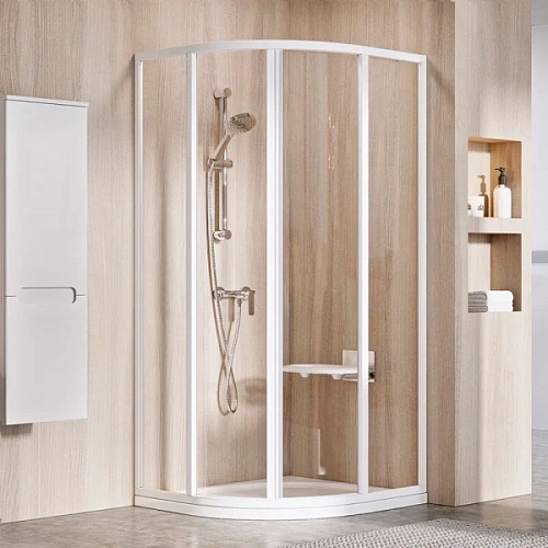 Душевой уголок Ravak Supernova 90x90 см профиль белый, стекло прозрачное - фото 1