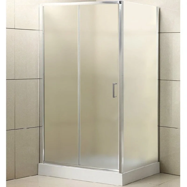 Душевой уголок BelBagno Uno-195 120x90 см стекло рифленое UNO-195-AH-1-120/90-P-Cr (детальная фотография)