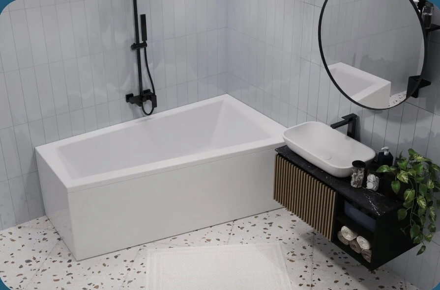 Ванна акриловая 1Marka Thomas 01том1710л / 01том1710п, 170 x 100 см, левая/правая, белый (детальная фотография) index_1