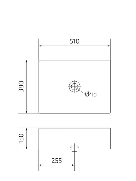 Раковина GID Geometrico N9129 51 см белая 51125 (детальная фотография), современные, hi-tech