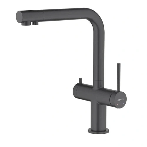 Смеситель для кухни Акватек Европа черный - фото 1