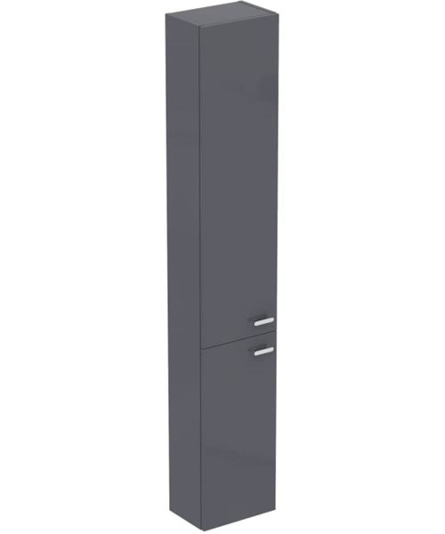 Шкаф-пенал подвесной Ideal Standard Connect Space 30 см серый глянцевый E0379KR (детальная фотография)