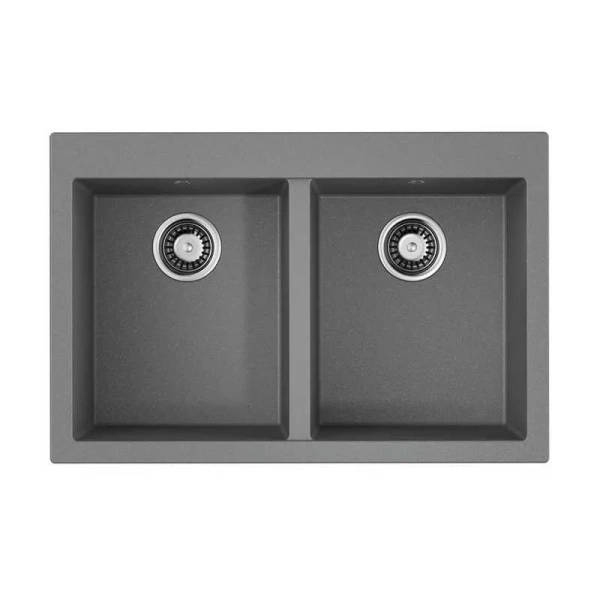 Мойка для кухни Omoikiri Bosen 80-2-GR 80 см Leningrad Grey 4993569 (детальная фотография)