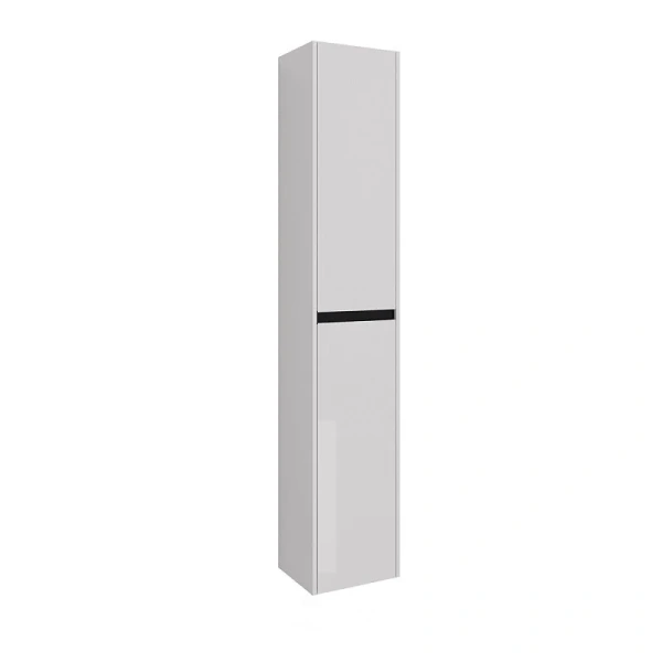 Шкаф-пенал подвесной Lemark Combi 35 см белый с черной планкой LM03C35P-black (детальная фотография)