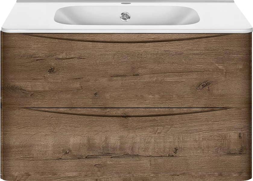Тумба с раковиной подвесная Vincea Paola VMC-2P800 79,4 см с выдвижными ящиками (детальная фотография), комплект (набор)