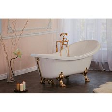 Ванна из литьевого мрамора, цвет белый, Romance Collection Opera