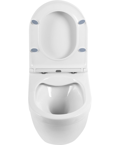 Унитаз подвесной BelBagno Senso-R безободковый BB017CHR (детальная фотография), белые
