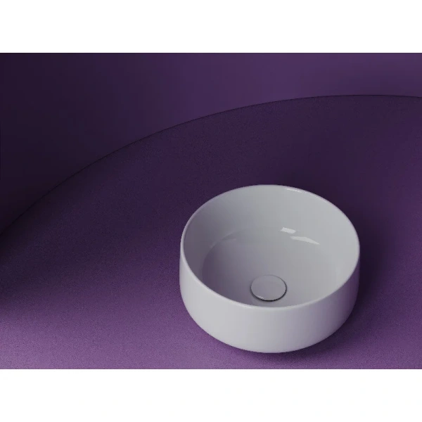 Раковина Ceramica Nova Element 35.5 см круглая CN5047 (детальная фотография), накладные (на столешницу), пристенные