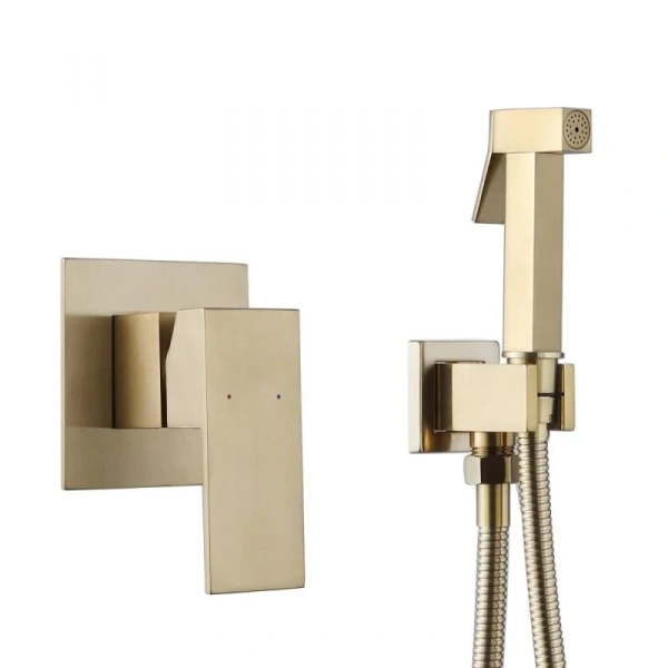 Гигиенический душ со смесителем Abber Daheim золото матовое AF8225G (детальная фотография)