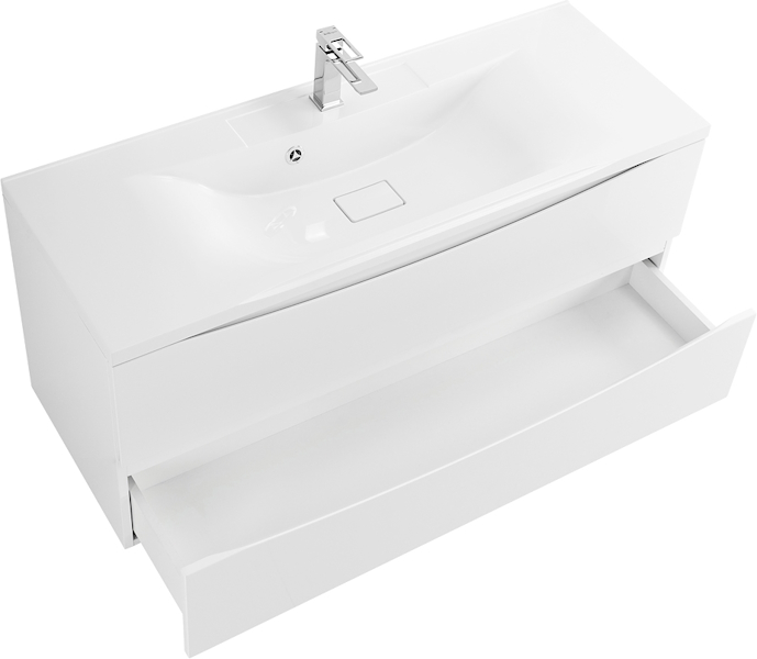 Тумба под раковину подвесная BelBagno Marino 120 см bianco opaco MARINO-1200-2C-SO-BO-P (детальная фотография), моноблок