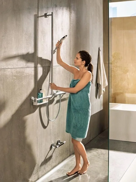 Душевой гарнитур Hansgrohe Raindance Select S 2632 со съемной полочкой (детальная фотография), современные, hi-tech index_1