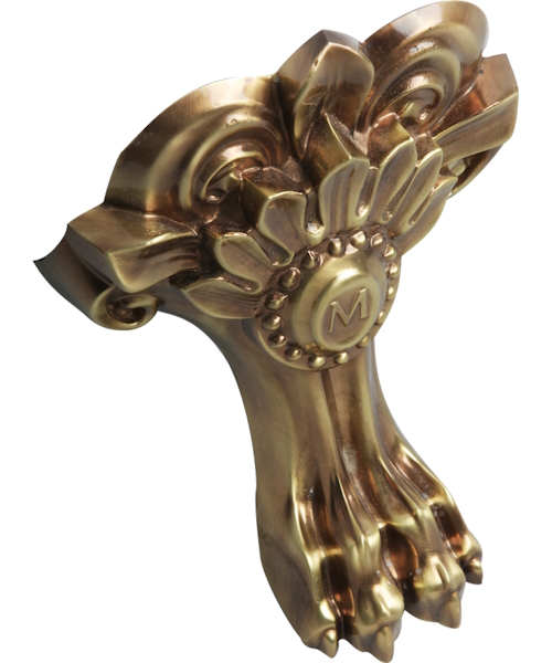 Ванна из искусственного камня Migliore Bella Decor 170х80 см фурнитура бронза 25129 (детальная фотография), ретро, в классическом стиле, прованс, декорированныe