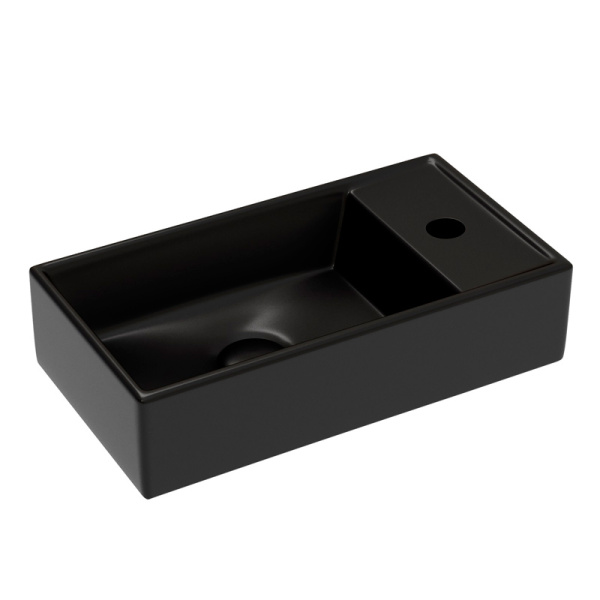 Раковина Ceramica Nova Element 40 см чаша слева черная CN6051LMB (детальная фотография)