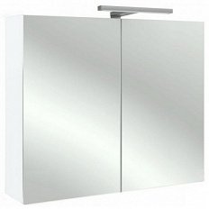 Зеркальный шкаф со светодиодной подсветкой Jacob Delafon Reve 80 см белый блестящий лак