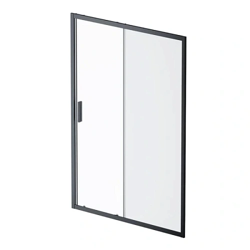 Душевая дверь в нишу AM.PM Gem Solo 140 см профиль черный стекло матовое - фото 7