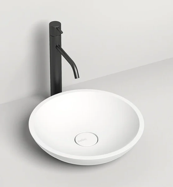 Раковина Salini Callista 05 37 см накладная, белая матовая 1101205SM (детальная фотография), современные, hi-tech