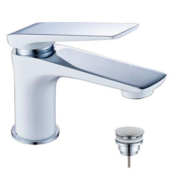 Смеситель для раковины Lemark Allegro хром/белый LM5906CW (детальная фотография)