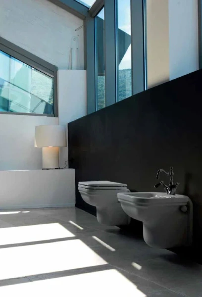 Унитаз подвесной Kerasan Waldorf белый 411501 (детальная фотография), классические, ретро, прямоугольные