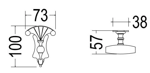 Крючок для ванной, цвет светлое золото, Devon&Devon Mayfair DD111IN (детальная фотография), по запросу