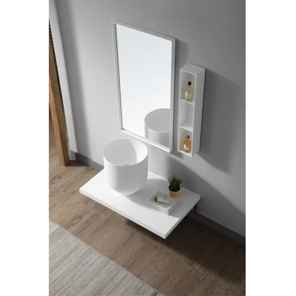 Раковина Abber Stein 40 см белая матовая AS2618 (детальная фотография), 40 см