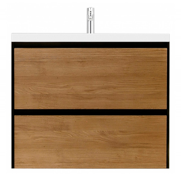 Тумба с раковиной подвесная Velvex Klaufs tpKLA.90.2Y-61 90 см с ящиками (детальная фотография), моноблок