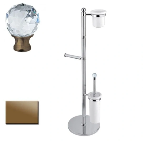 Стойка для ванной Cezares Olimp хром, фурнитура Swarovski OLIMP-WCS-01-Sw (детальная фотография), напольные