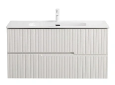 Тумба под раковину подвесная Cezares Duet 100 см ясень белый софт