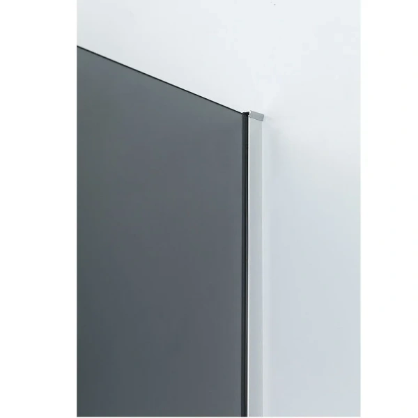 Душевая перегородка Cezares Liberta 25 см стекло графит, профиль хром LIBERTA-L-1-25-GR-Cr (детальная фотография), тонированные