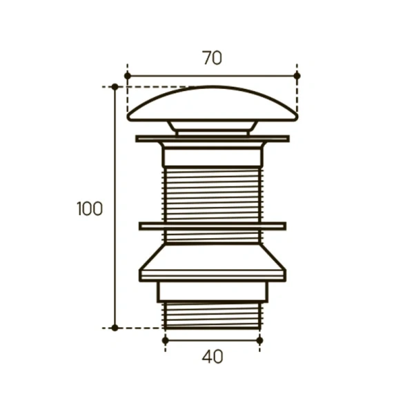 Донный клапан Aqueduto RALO белый матовый RAL0120 (детальная фотография), в наличии