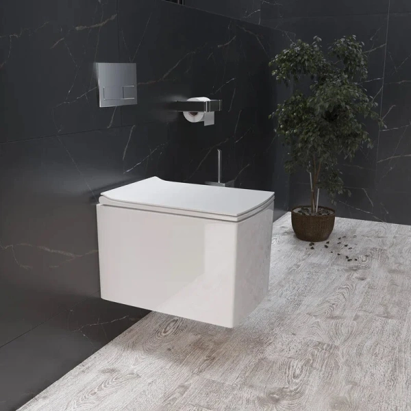 Унитаз подвесной Grossman безободковый GR-4460S (детальная фотография), подвесные, встраиваемые