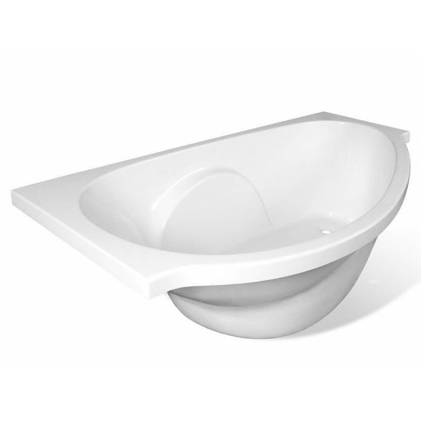 Ванна из литьевого мрамора Эстет Грация 170x94 см белая глянцевая, левая ФР-00000629 (детальная фотография)