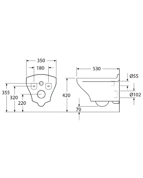 Унитаз подвесной Gustavsberg Estetic безободковый, черный матовый GB1183300S5030 (детальная фотография), современные, hi-tech, круглые