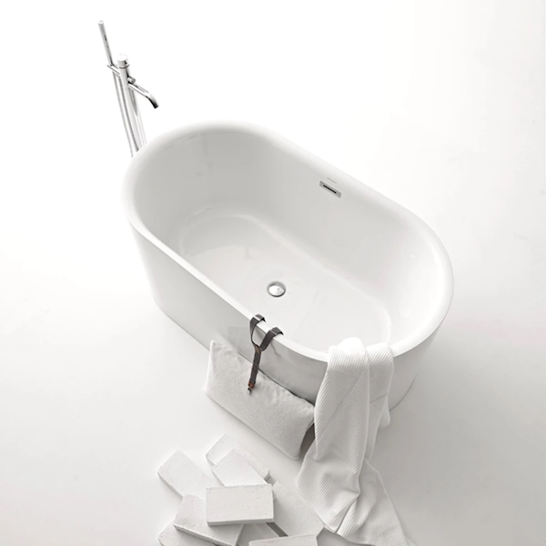 Ванна акриловая Kerasan Nolita 145х78 см отдельностоящая 535001 (детальная фотография), овальные