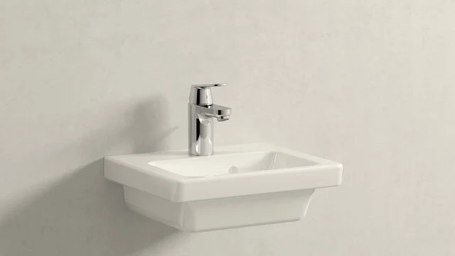 Смеситель для раковины, хром, Grohe Eurosmart Cosmopolitan 32825000 (детальная фотография), однорычажные, двухрычажные