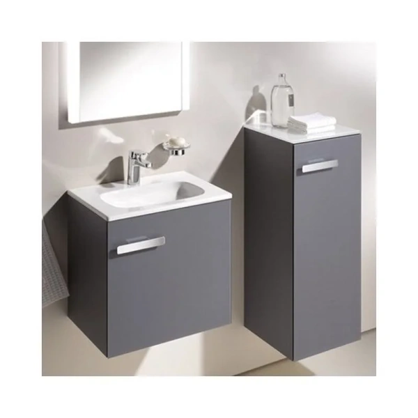 Тумба под раковину, цвет антрацит матовый, петли слева, Keuco Royal Universe 32790 150001 (детальная фотография) index_1