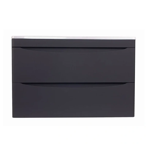 Тумба под раковину подвесная Style Line Бергамо 80 см черная СС-00002324 (детальная фотография)