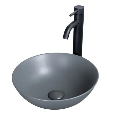 Раковина GID Esfera 9081gnm 36 см серая - фото 5