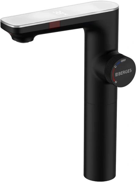 Смеситель для раковины BERGES Morans черный матовый 076004 (детальная фотография), современные, hi-tech