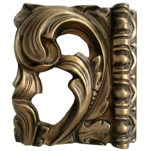 Зеркало прямоугольное с фацетом, цвет поталь бронза, Tessoro Isabella 75 TS-1076-B/L (детальная фотография), по запросу