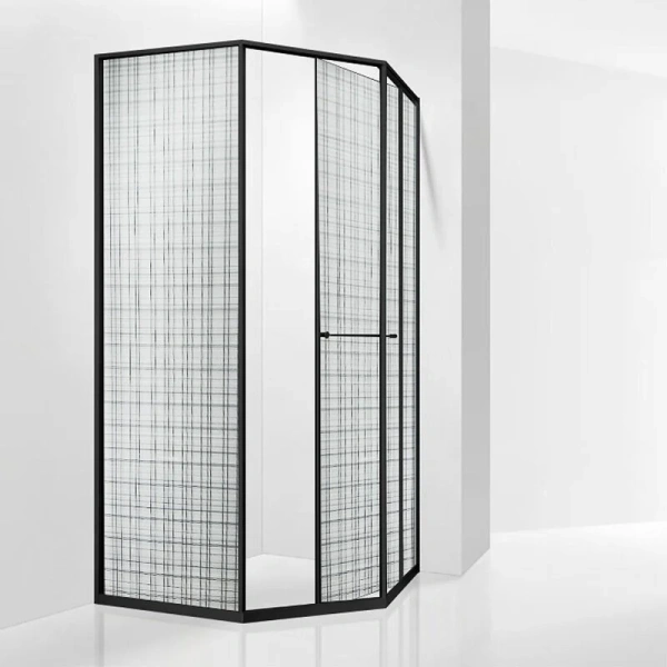 Душевой уголок RGW Stilvoll SV-82B L 80x80 см стекло черная вуаль, левый 33328288-244L (детальная фотография), стеклянные, угловые, без поддона