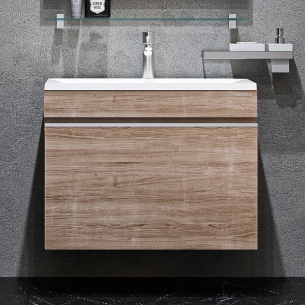 Тумба под раковину подвесная Velvex Pulsus 70 см дуб сонома tpPUL.70-25 (детальная фотография), по запросу