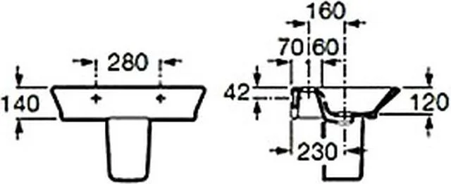 Полупьедестал для раковины Roca The Gap керамический 337471000 (детальная фотография), в наличии index_1