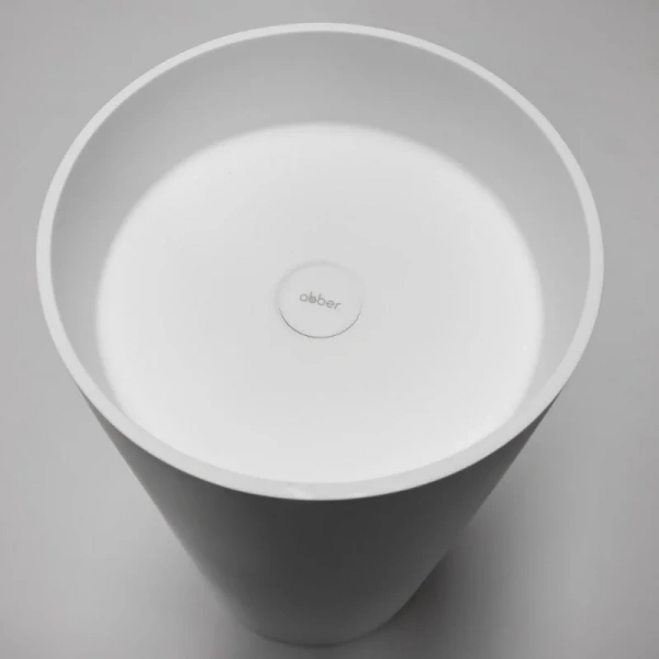 Раковина напольная Abber Stein 40 см белая матовая AS2516 (детальная фотография), 40 см