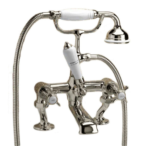 Смеситель для ванны, Devon&Devon Coventry MARF20/B (детальная фотография), округлая форма, с душевой лейкой