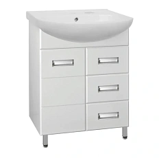 Тумба под раковину напольная Style Line Ирис 61 см белая