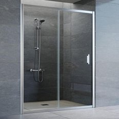 Душевая дверь профиль глянцевый хром стекло прозрачное Vegas-glass