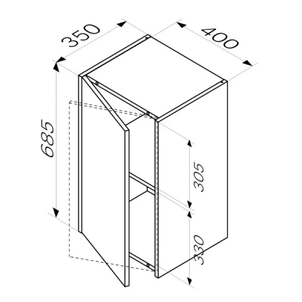 Шкаф подвесной Am.Pm X-Joy 40 см белый глянец M8FCH0402WG (детальная фотография), в наличии