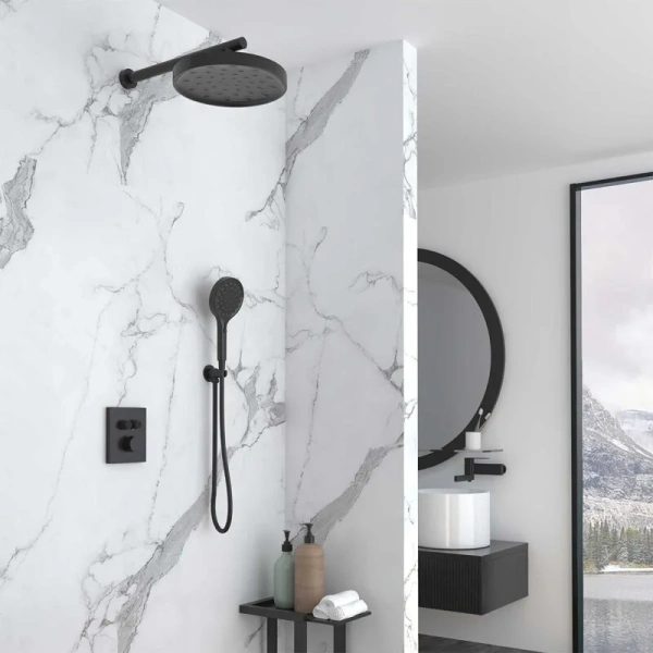 Душевой комплект Vincea Inspire черный VSFW-3I21MT2MB (детальная фотография), душевые комплекты, наборы