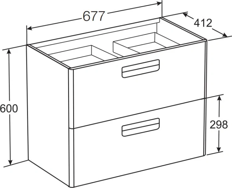 Тумба под раковину подвесная Roca The Gap 70 см белый матовый ZRU9302733 (детальная фотография), современная, hi-tech